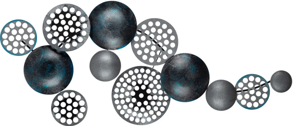 Decorațiune de perete din metal Wallity Bronte - CH103-4, Multicolor