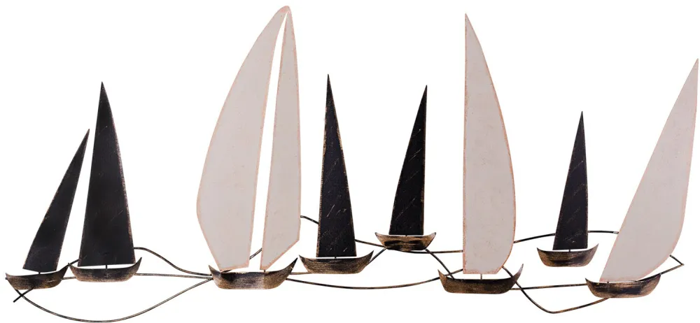 Decorațiune de perete din metal Wallity Ocean, Multicolor