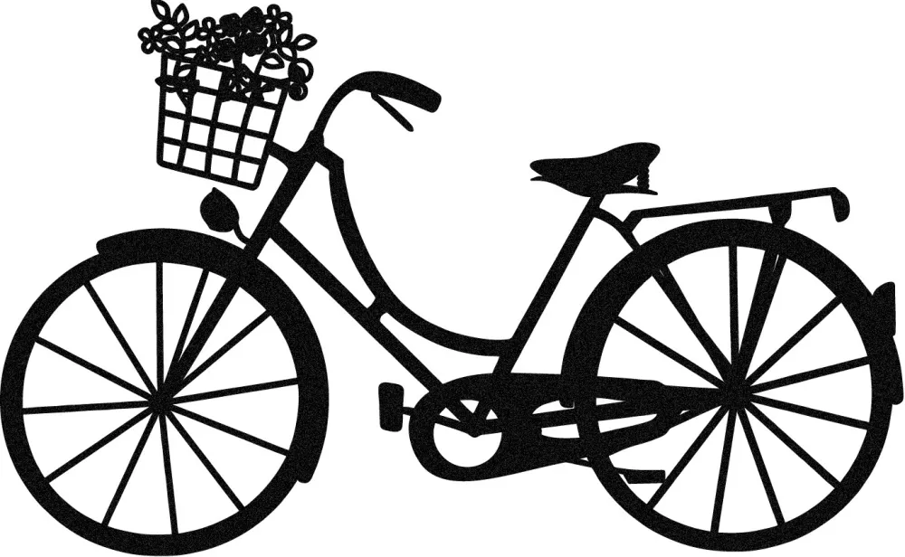 Decorațiune de perete din metal Wallity Bike, Negru
