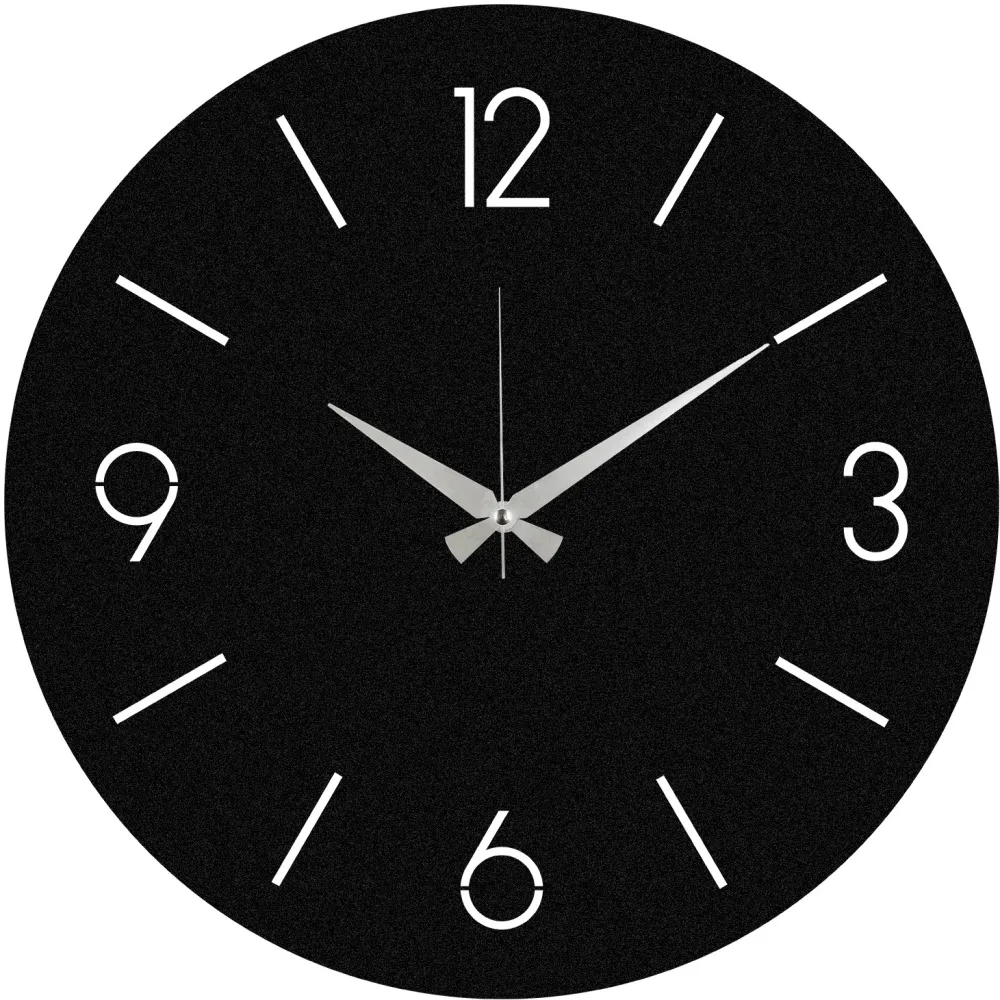 Ceas de perete din metal Wallity Trevwela, Negru