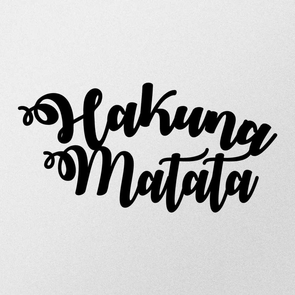 Decorațiune de perete din metal Wallity Hakuna Matata, Negru