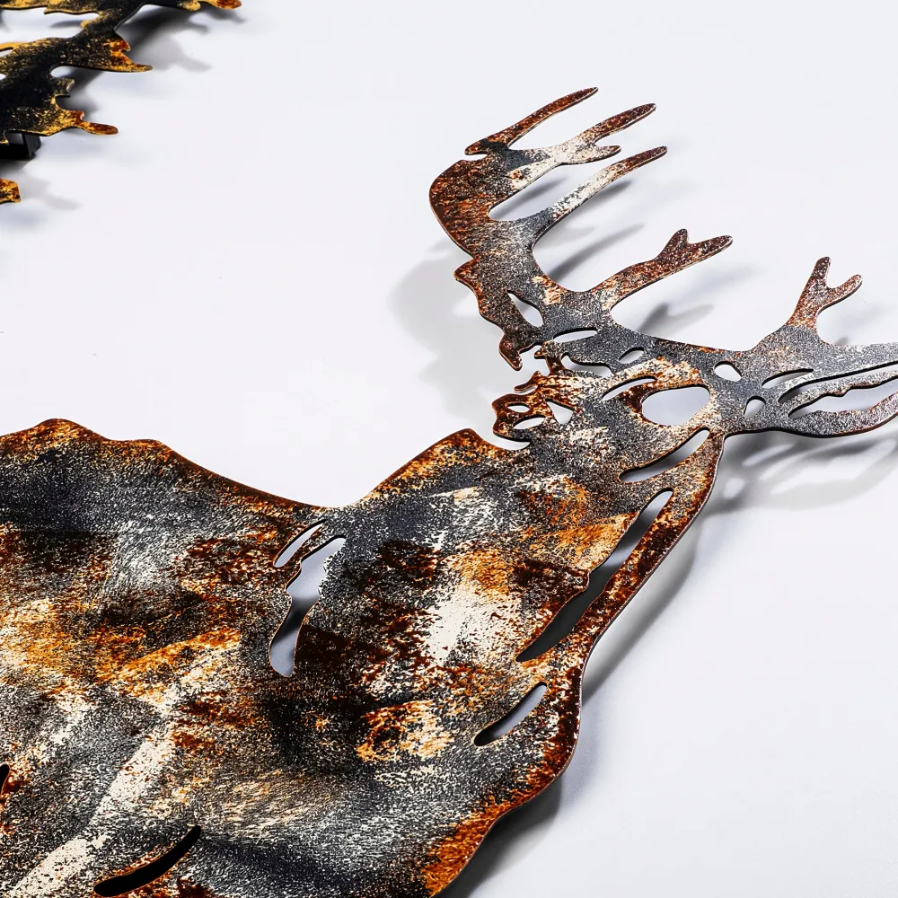 Decorațiune de perete din metal Wallity Deer 3, Multicolor