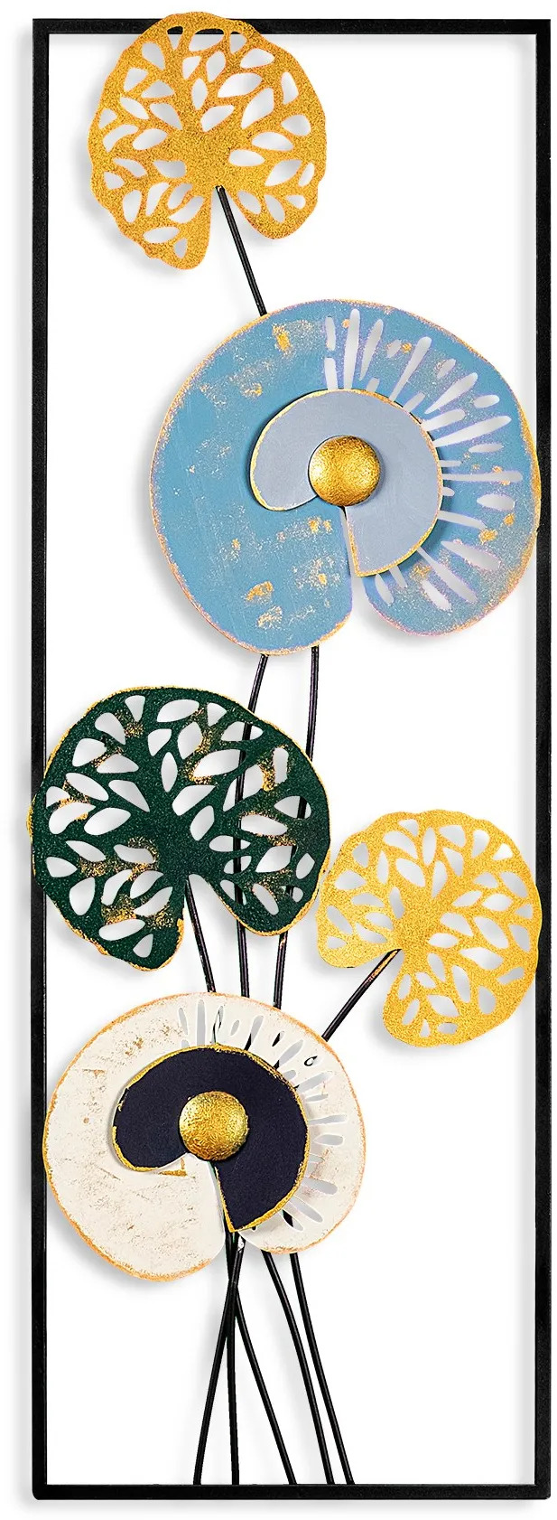 Decorațiune de perete din metal Wallity Grape Vine 1 (3), Multicolor