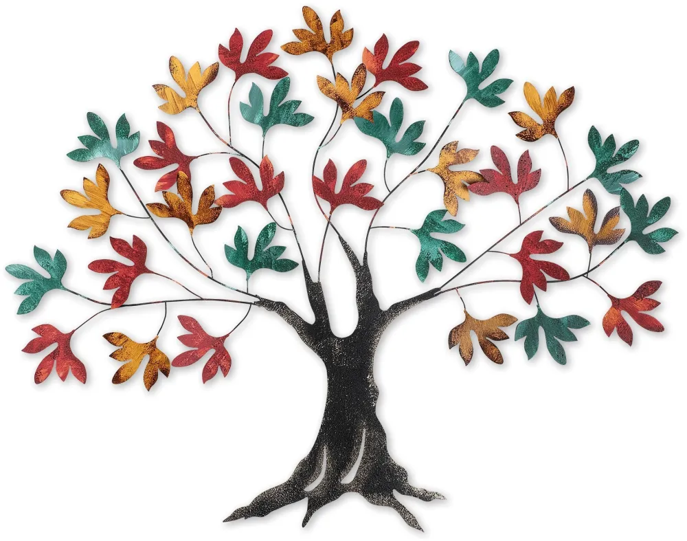 Decorațiune de perete din metal Wallity Yggdrasil, Multicolor