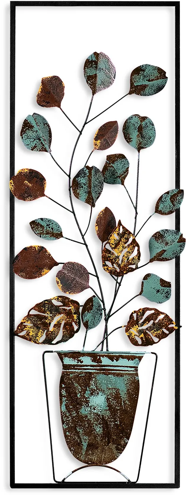 Decorațiune de perete din metal Wallity Alder - 077 (3), Multicolor