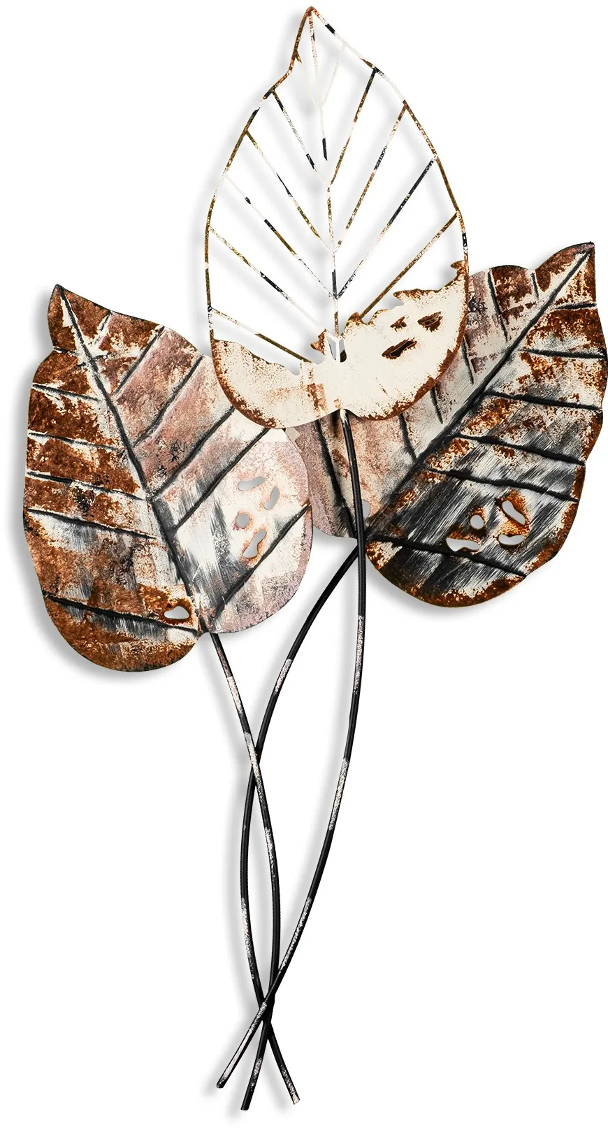 Decorațiune de perete din metal Wallity Fall 1, Maro / Negru