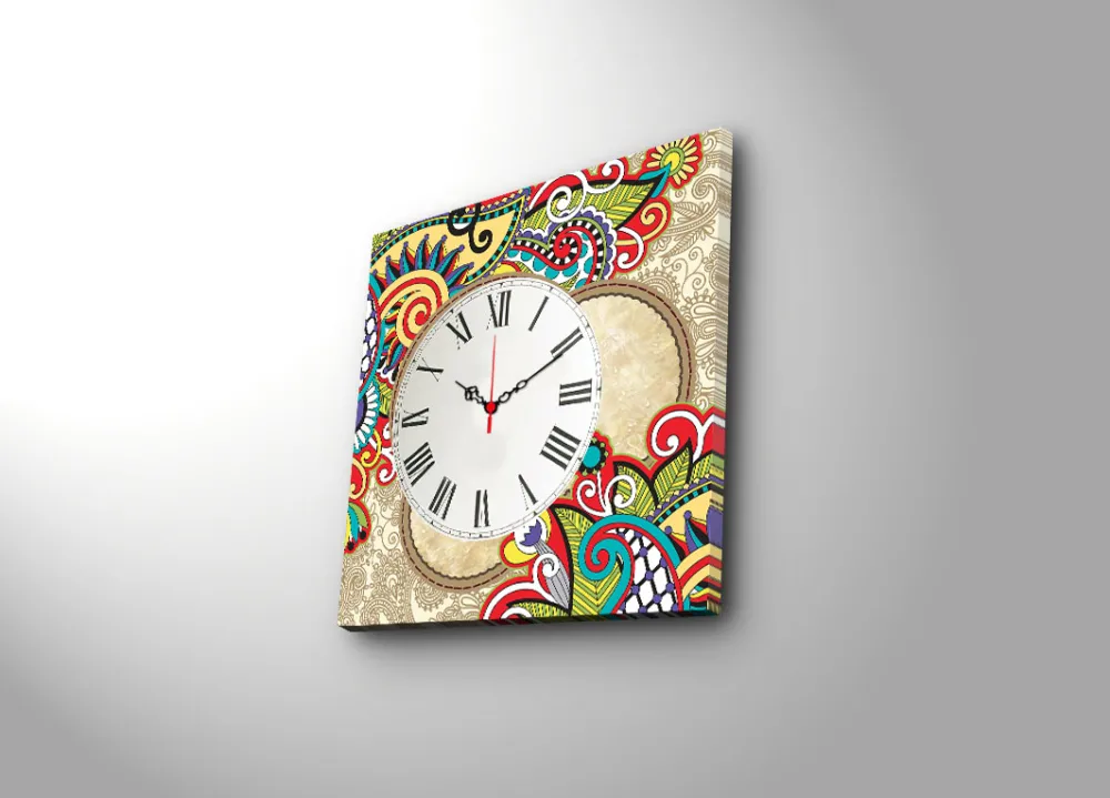 Ceas de perete canvas Wallity 4545CS-44, Multicolor