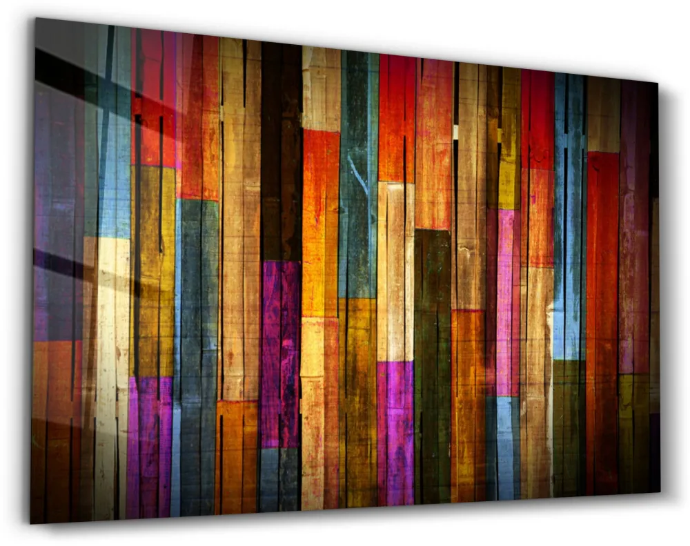 Tablou din sticlă securizată Wallity OGLS-1099 - 70 x 110, Multicolor