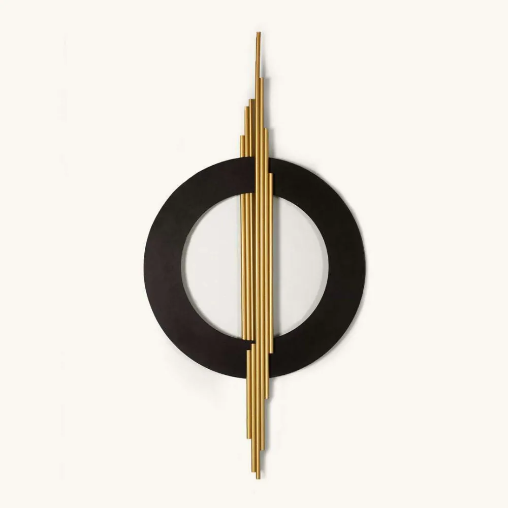 Decorațiune de perete din metal Wallity APT755LSAA, Auriu / Negru