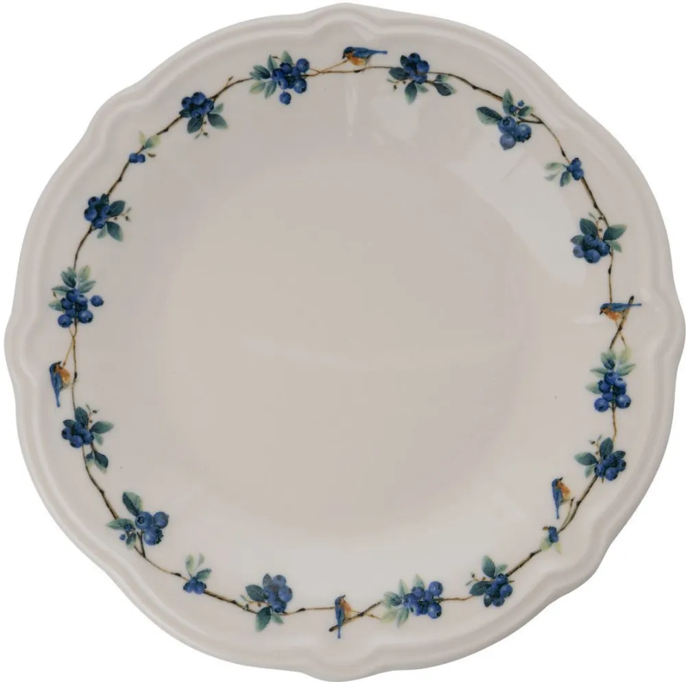 Serviciu de masă (24 piese) Hermia Blueberry, Alb / Albastru / Verde