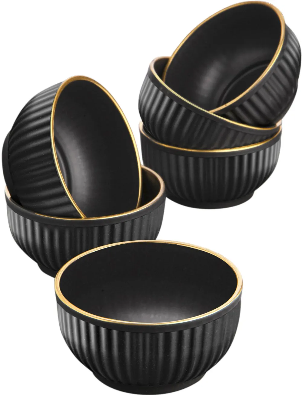 Set boluri (6 piese) Hermia C-DD07, Negru