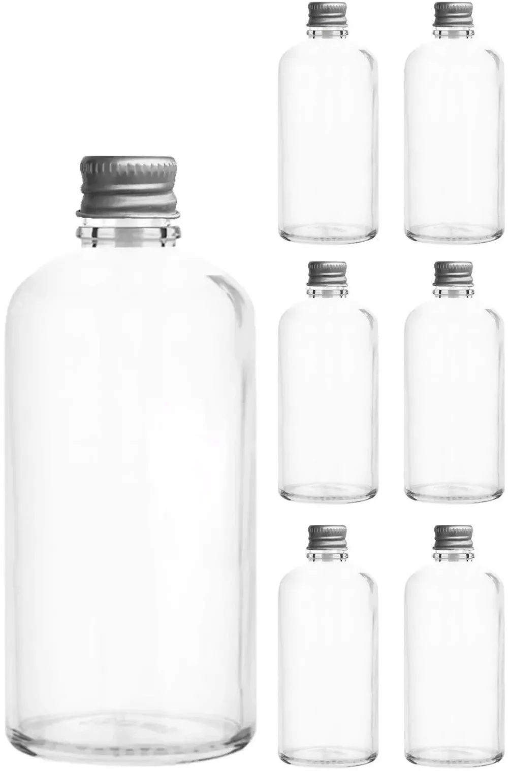 Set sticluțe (12 piese) Hermia Tu-100Ccgumusmetal, Transparent / Argintiu