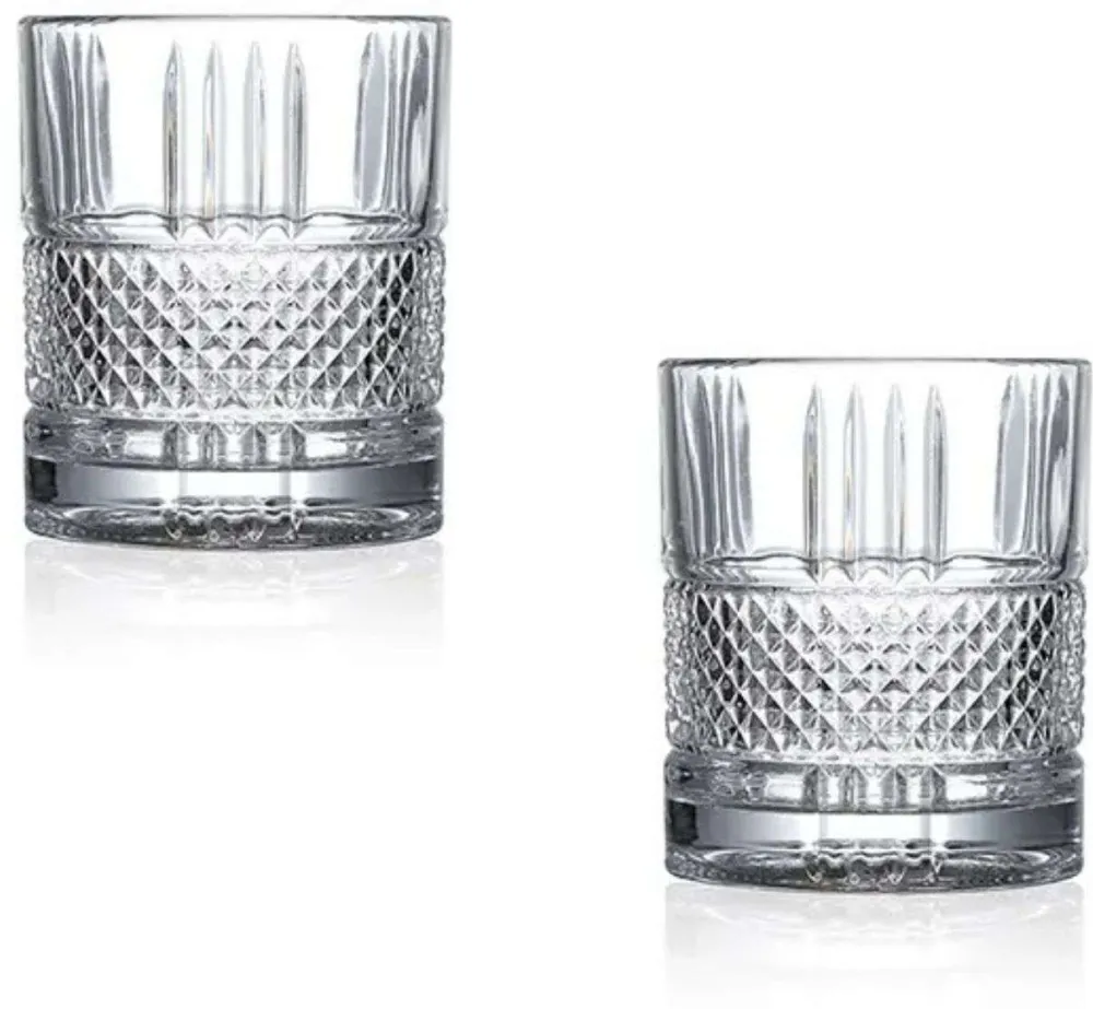 Set pahare de whisky (2 piese) Hermia Big Baklava, Transparent