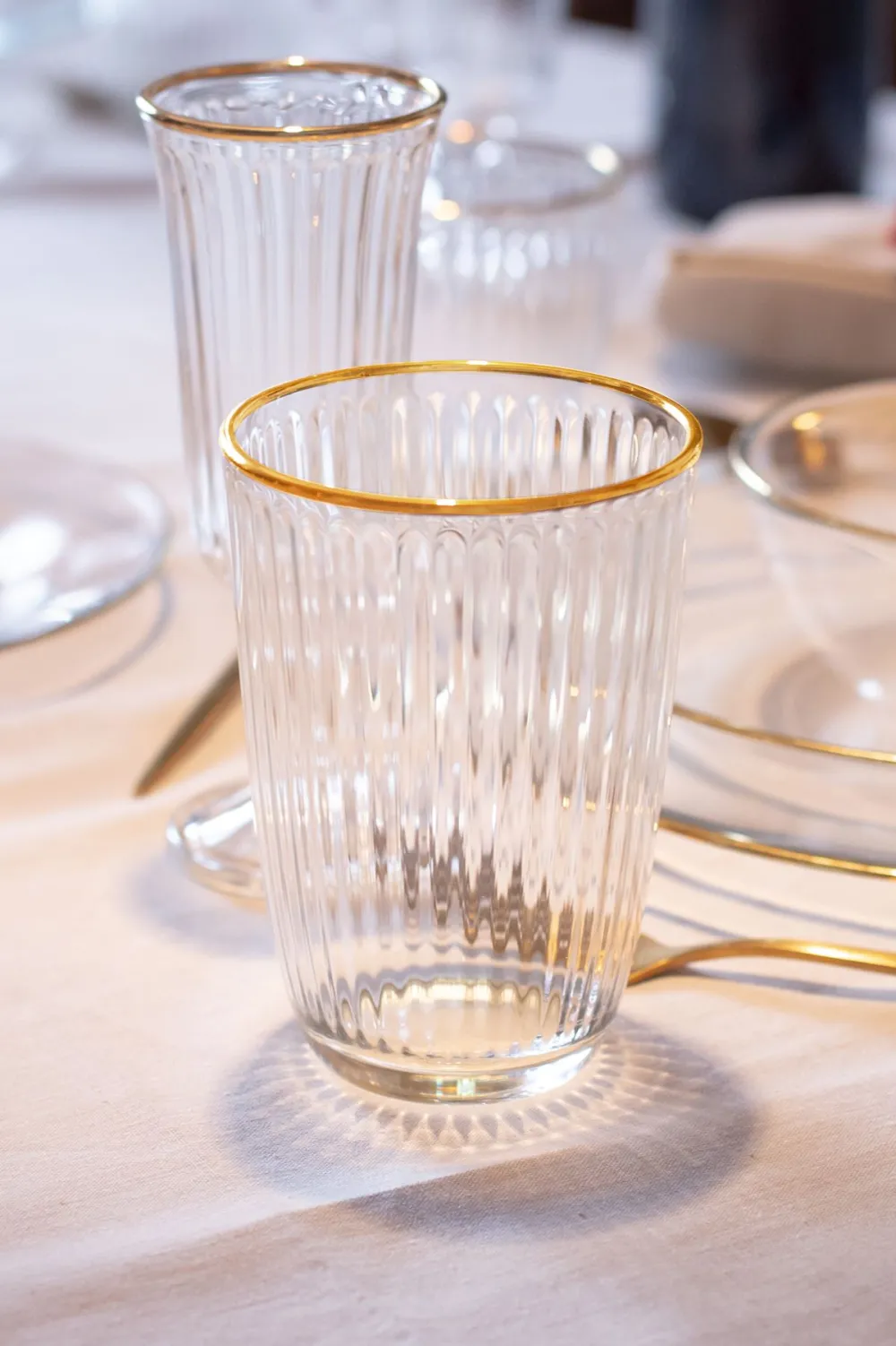 Set pahare (4 piese) Hermia Splendid 395, Auriu / Transparent