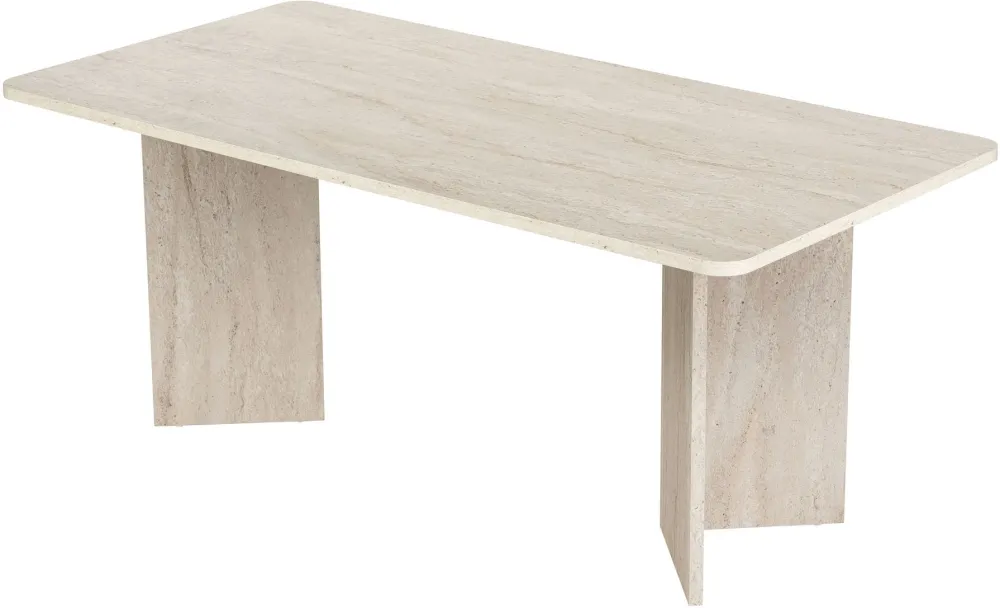 Masă de dining Hanah Home Linza, Travertin