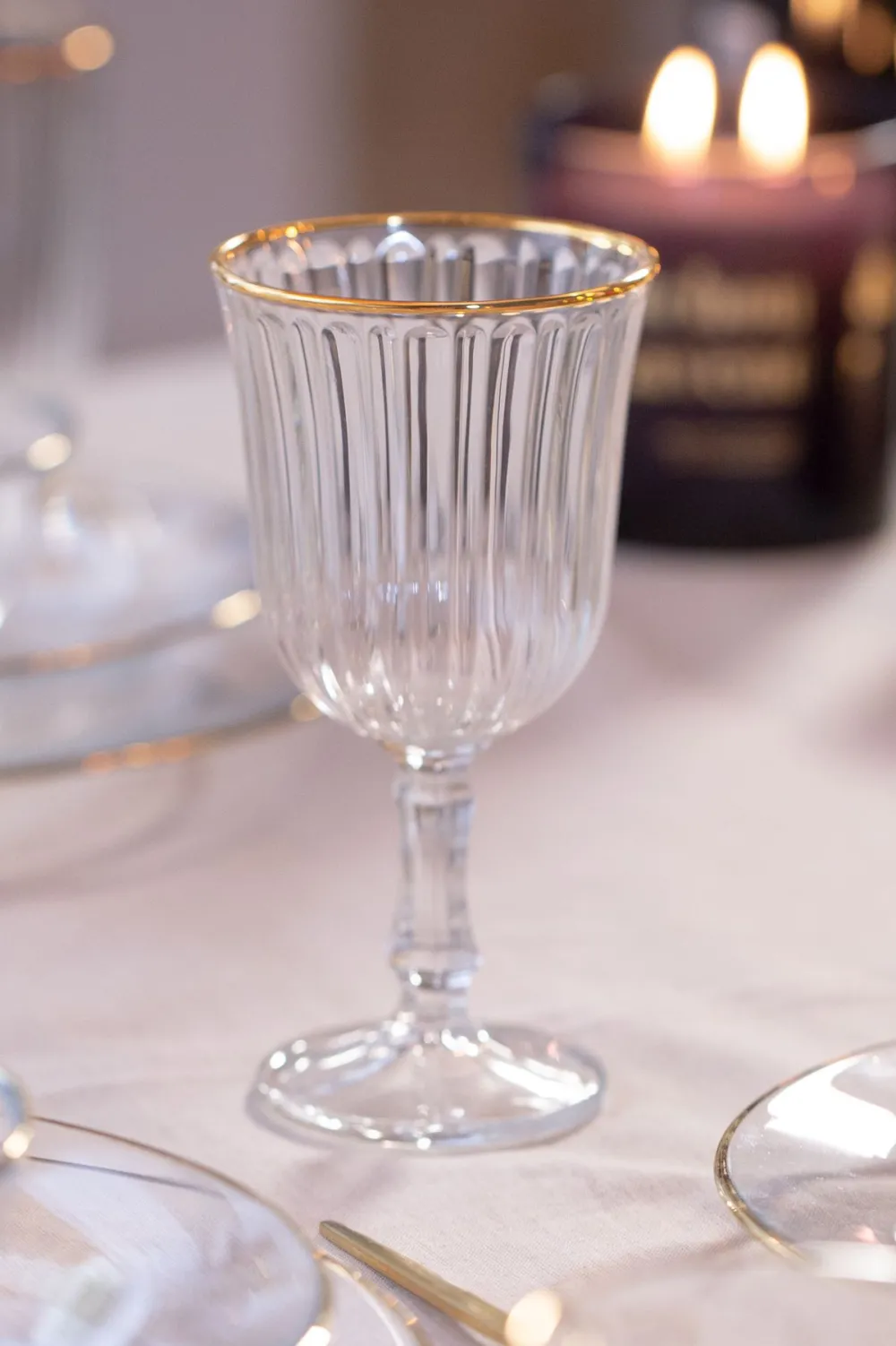 Set pahare de vin (4 piese) Hermia Splendid 240, Auriu / Transparent