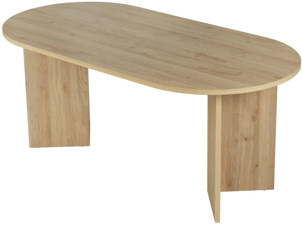 Masă de dining Hanah Home Sablin, Stejar Cadiz