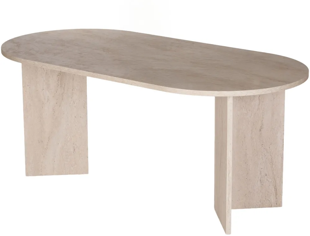 Masă de dining Hanah Home Sablin, Travertin