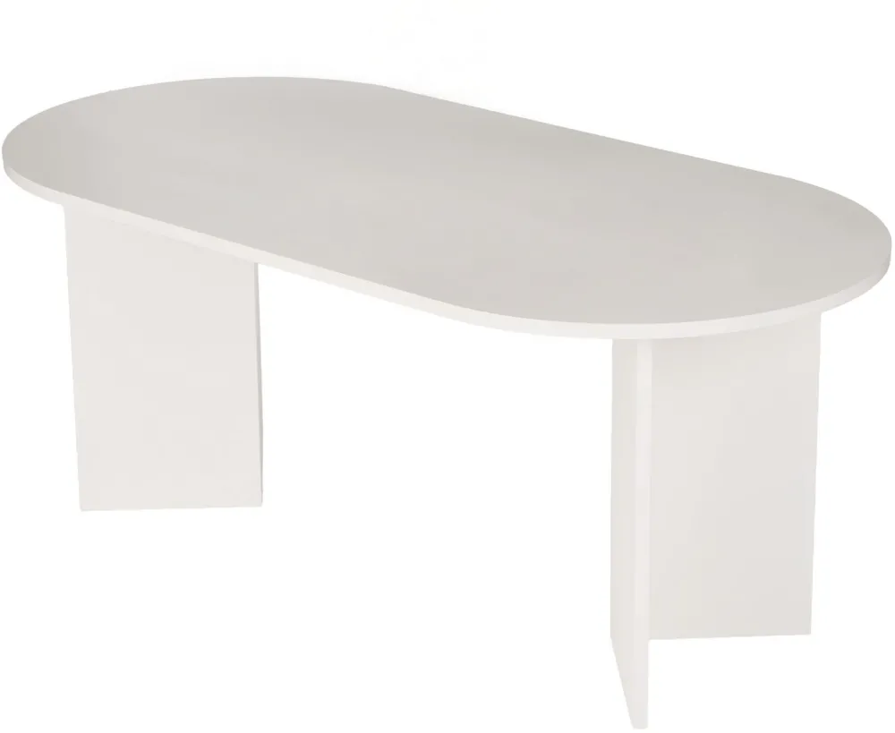 Masă de dining Hanah Home Sablin, Alb lemn