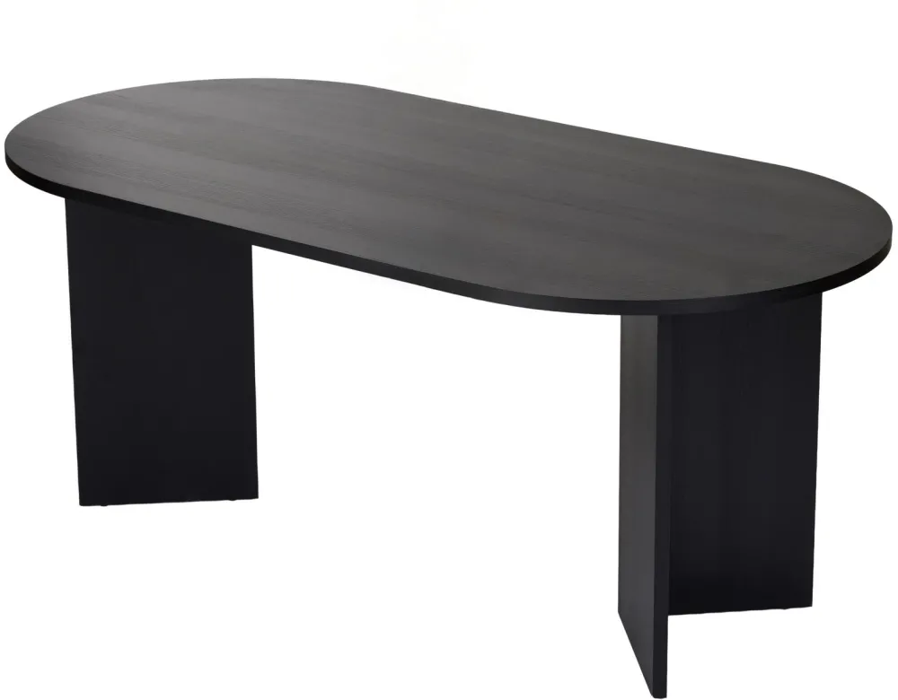 Masă de dining Hanah Home Sablin, Lemn negru