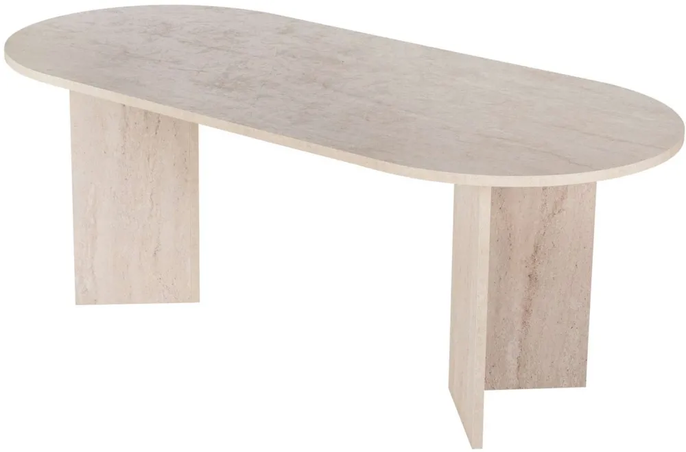 Masă de dining Hanah Home Sabella, Travertin