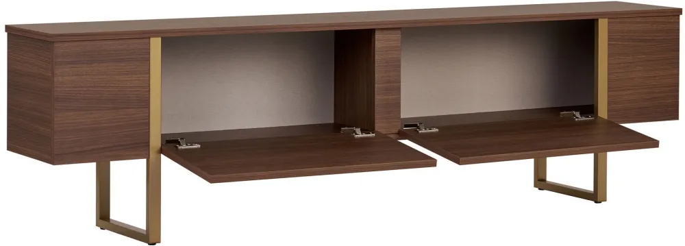 Comodă TV Hanah Home Onera, Nuc Milano / Auriu