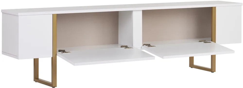 Comodă TV Hanah Home Onera, Alb / Auriu
