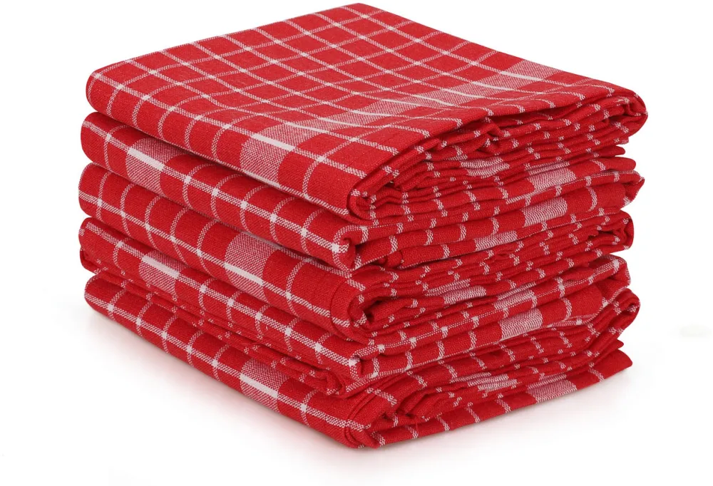 Set prosoape (10 piese) Hermia Küp - Red, Roșu / Alb