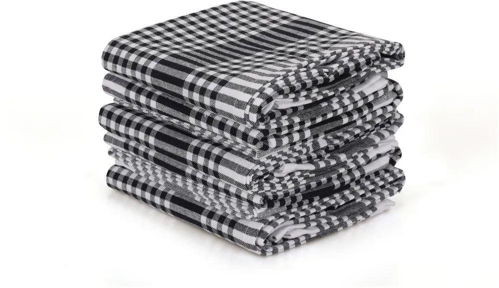 Set prosoape (10 piese) Hermia Pötikareli - Black, Negru / Alb