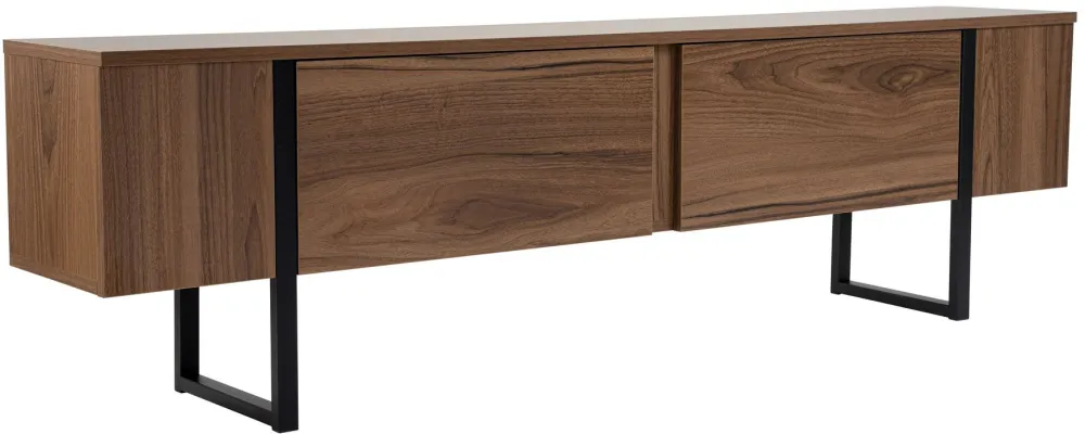 Comodă TV Hanah Home Serenity, Nuc Venezia / Negru