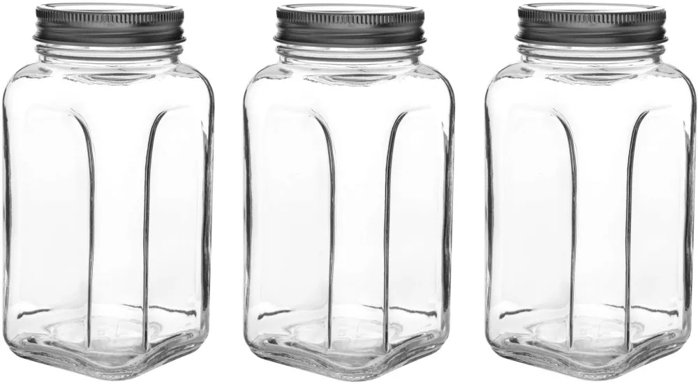 Set borcane (3 piese) Hermia SHY8203LU, Argintiu