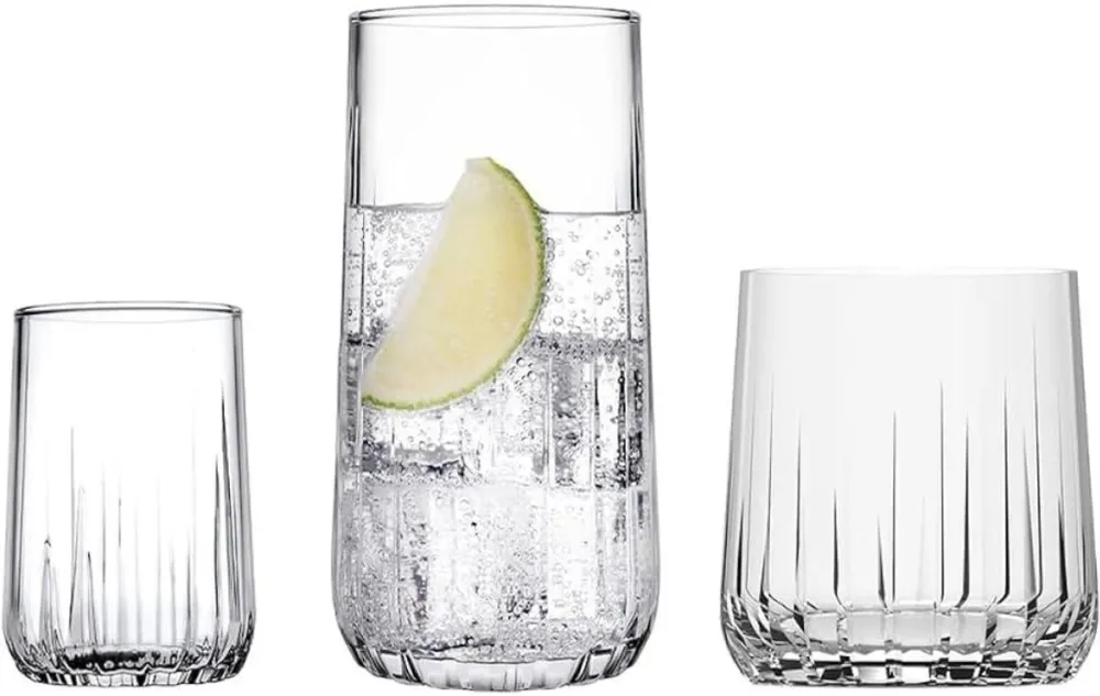 Set pahare (18 piese) Hermia Nova 18, Transparent