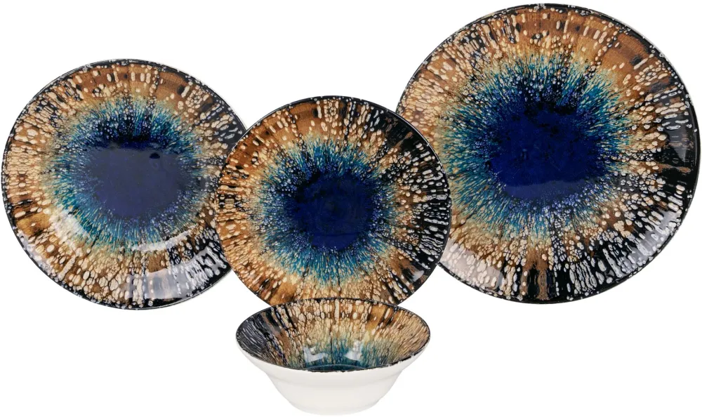 Serviciu de masă (24 piese) Hermia Bend, Multicolor