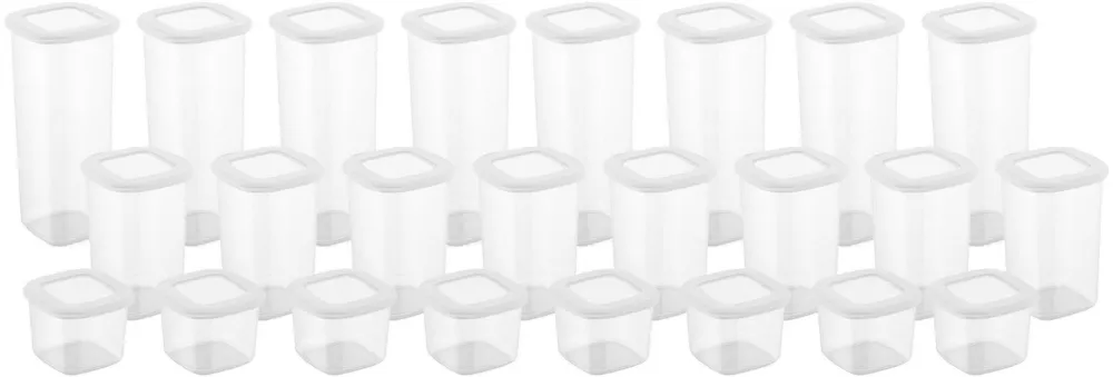 Set cutii de depozitare (24 piese) Hermia BNMPOLYWS24-51217, Alb