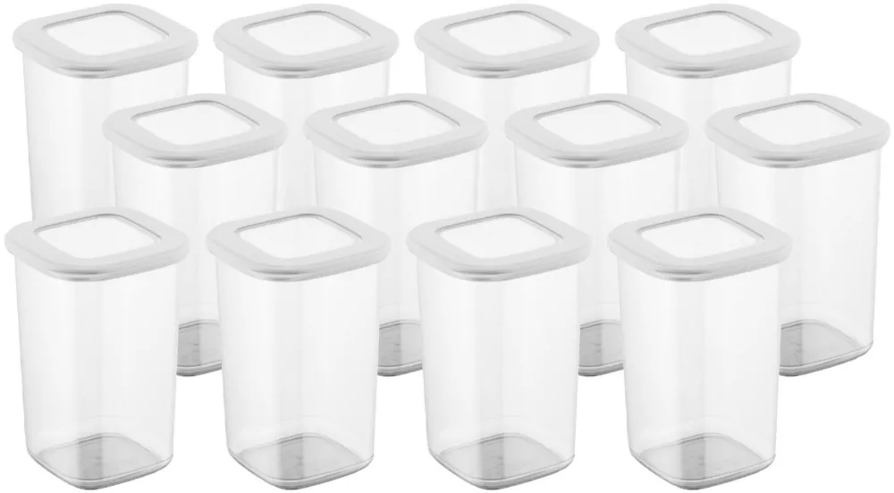 Set cutii de depozitare (12 piese) Hermia BNMPOLYWS12-12, Alb