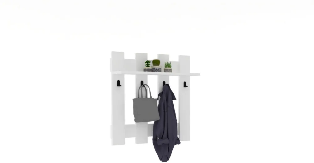 Cuier de perete Hanah Home Carina, Alb