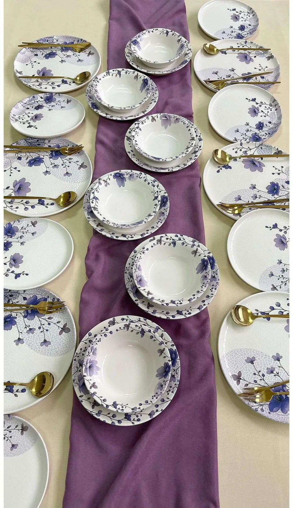 Serviciu de masă (24 piese) Hermia BaharRolyefliLux24, Multicolor