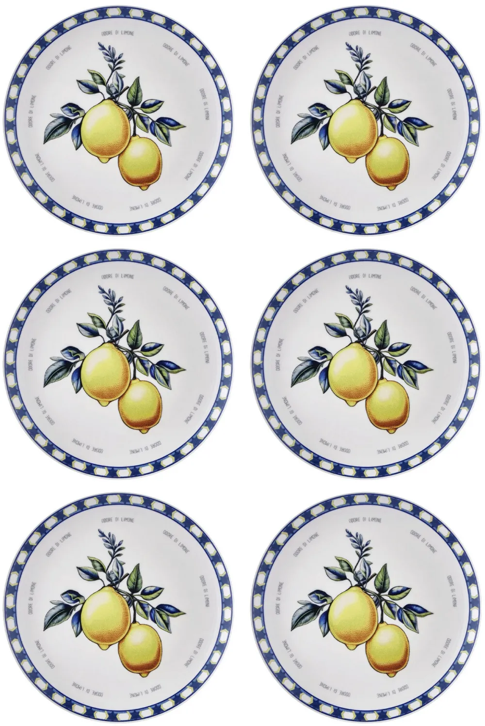 Set farfurii de servire (6 piese) Hermia ODL0004, Galben