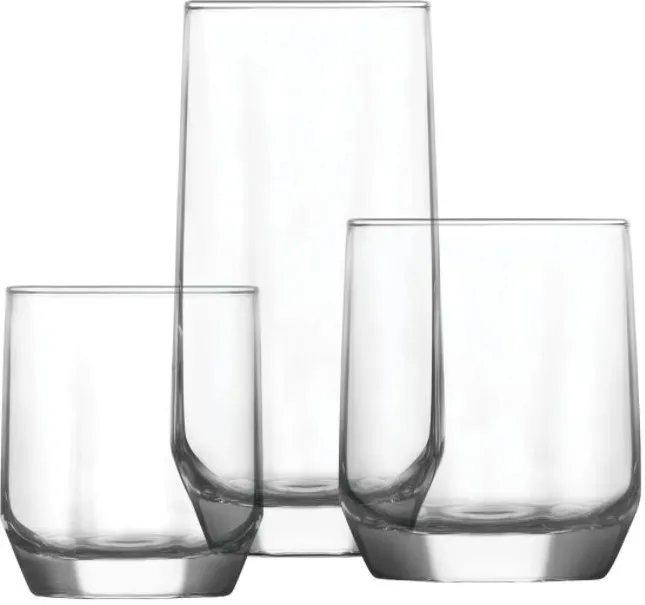 Set pahare (18 piese) Hermia LV-DIAS1, Transparent