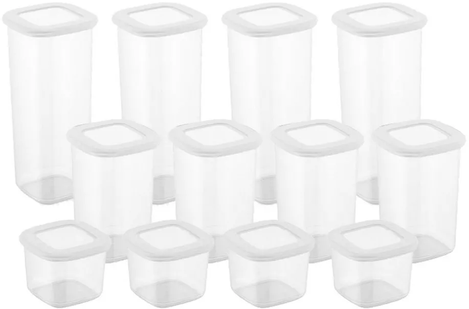 Set cutii de depozitare (12 piese) Hermia BNMPOLYWS12-51217, Alb