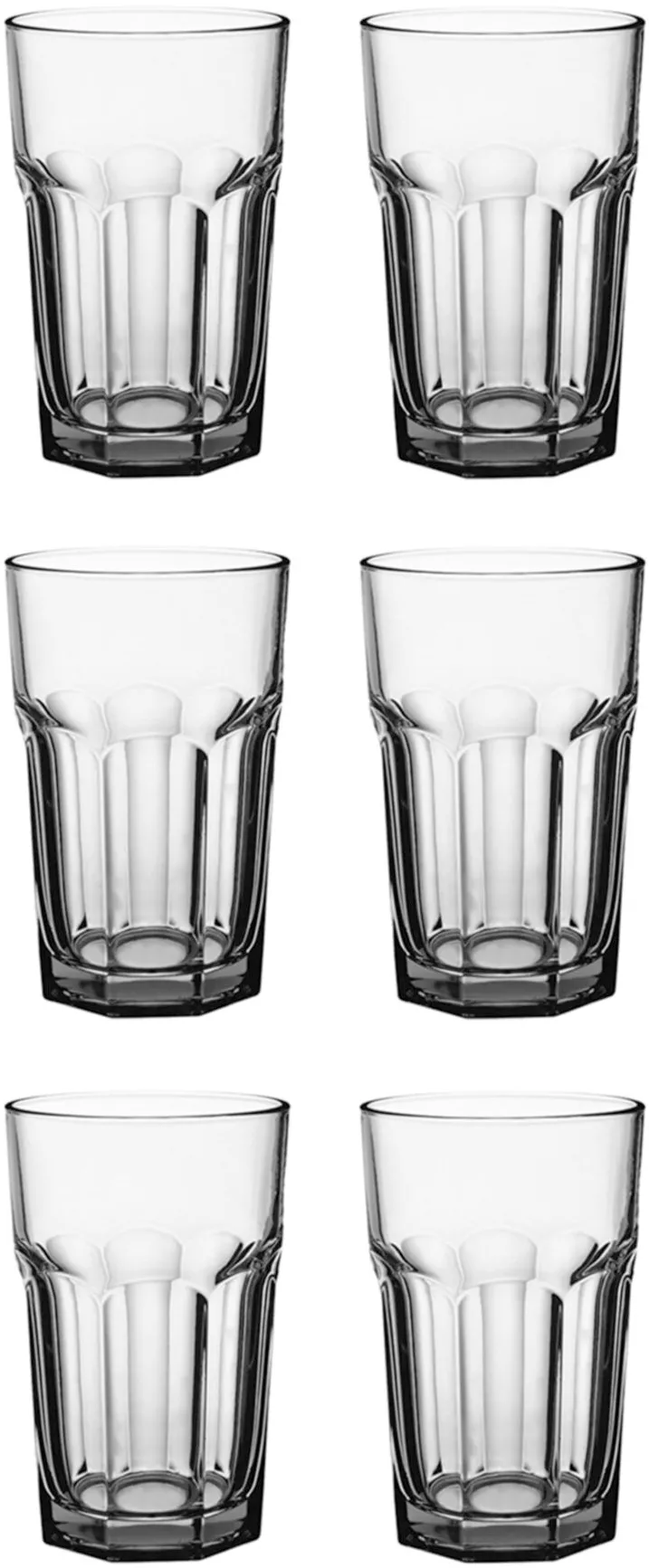 Set pahare (6 piese) Hermia LV-ARA265F, Transparent