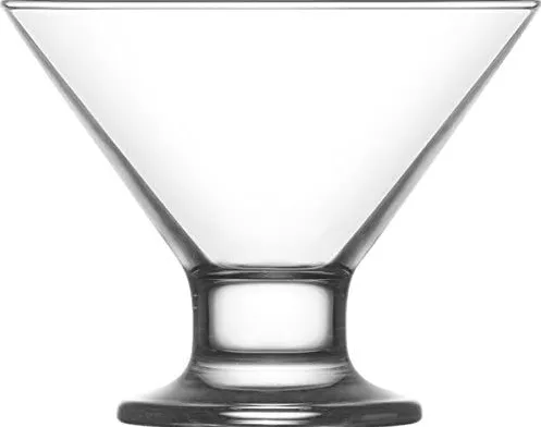 Set cupe de înghețată din sticlă (6 piese) Hermia LV-CRE367F, Transparent