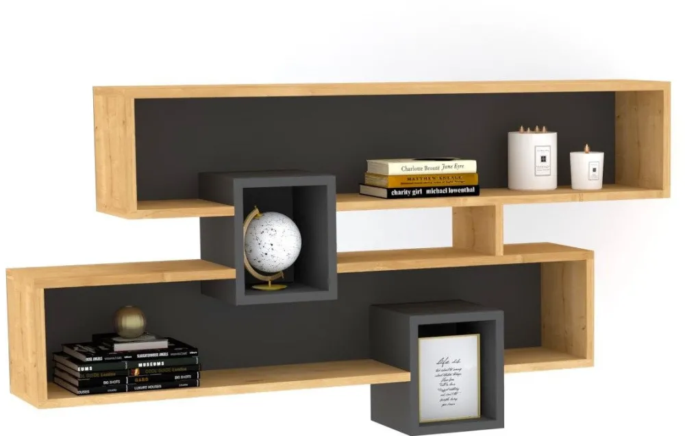 Raft de perete Hanah Home Karen, Safir / Antracit