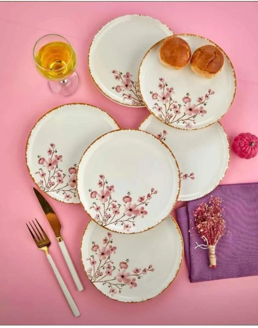 Set farfurii desert (6 piese) Hermia SakuraLux6, Multicolor