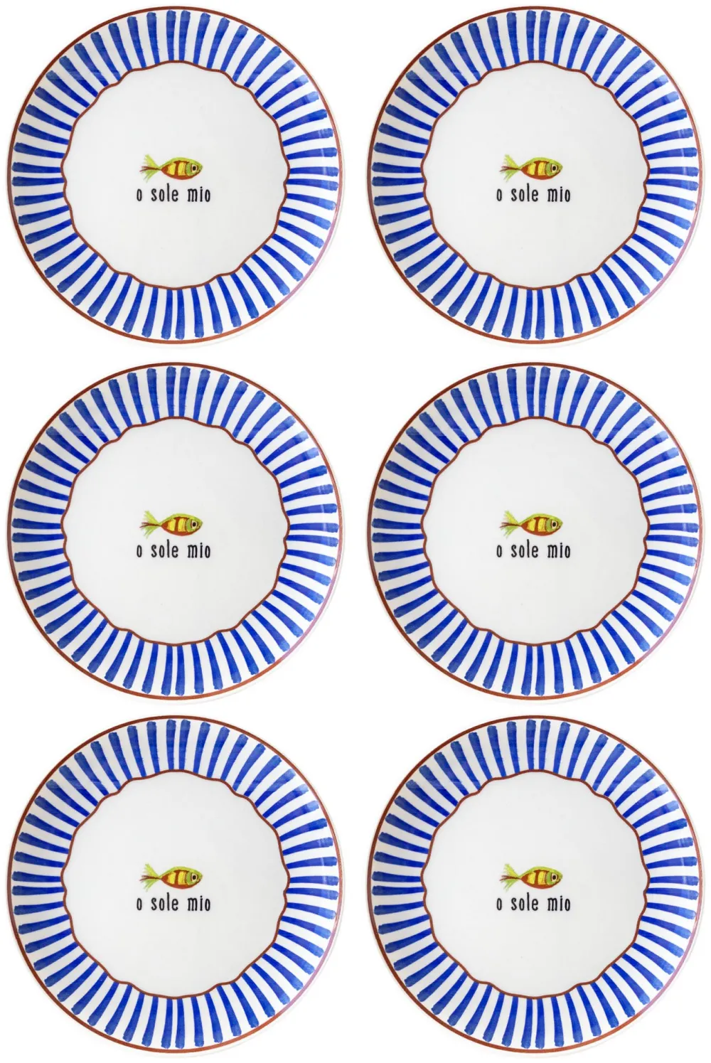 Set farfurii de servire (6 piese) Hermia FSH0002, Albastru