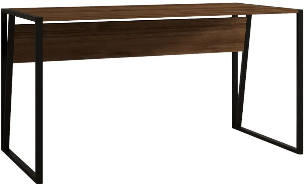 Birou Hanah Home Kemer - Walnut, Nuc / Negru