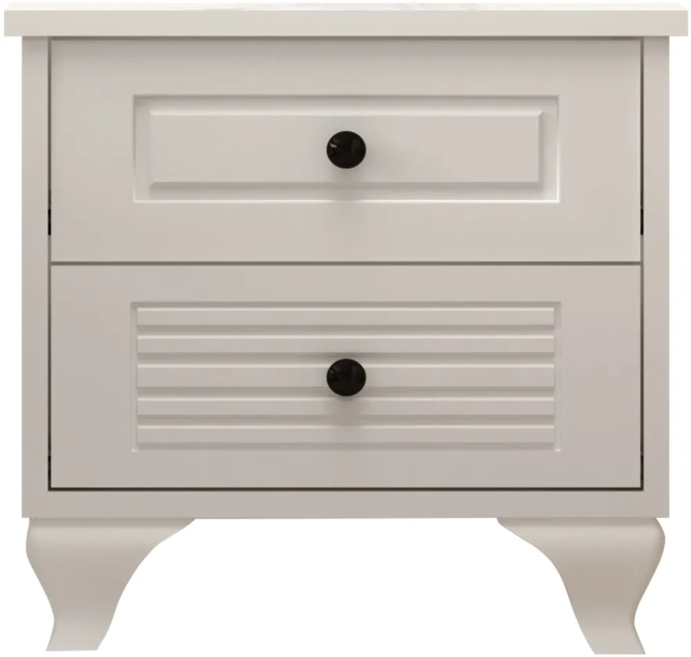 Noptieră Hanah Home İzel - Rb-118, Alb mat