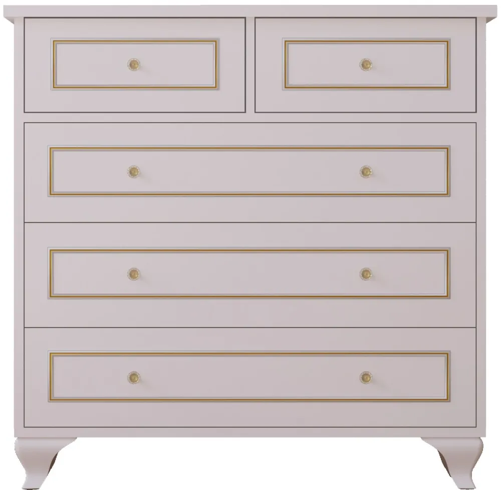 Comodă Hanah Home Gold - Rb-091, Alb mat