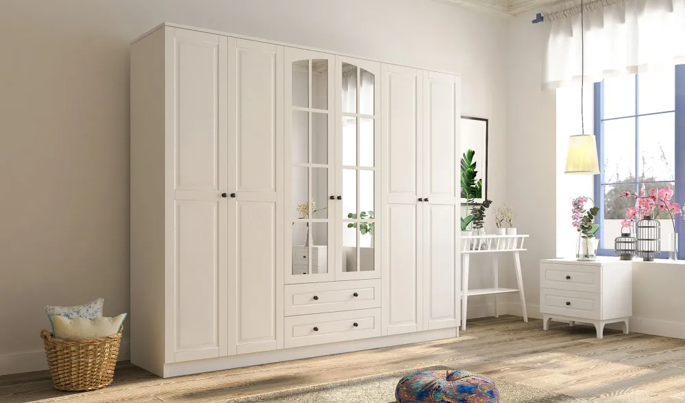 Dulap Hanah Home Beyza - Rb-018, Alb mat