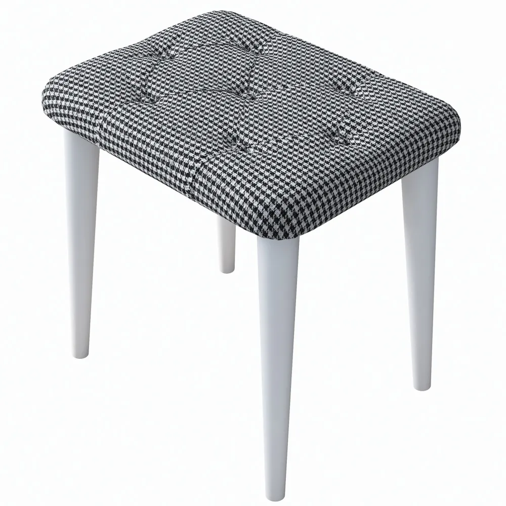 Puf Hanah Home BM101 - 2234, Negru / Alb